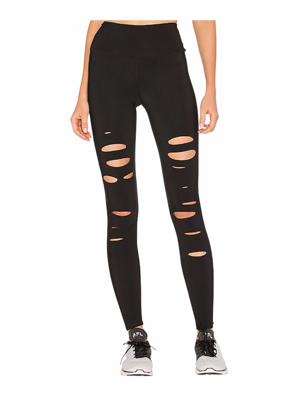 ALO Yoga Black Cutout Leggings Size Small Edgy Athleisure Y2K